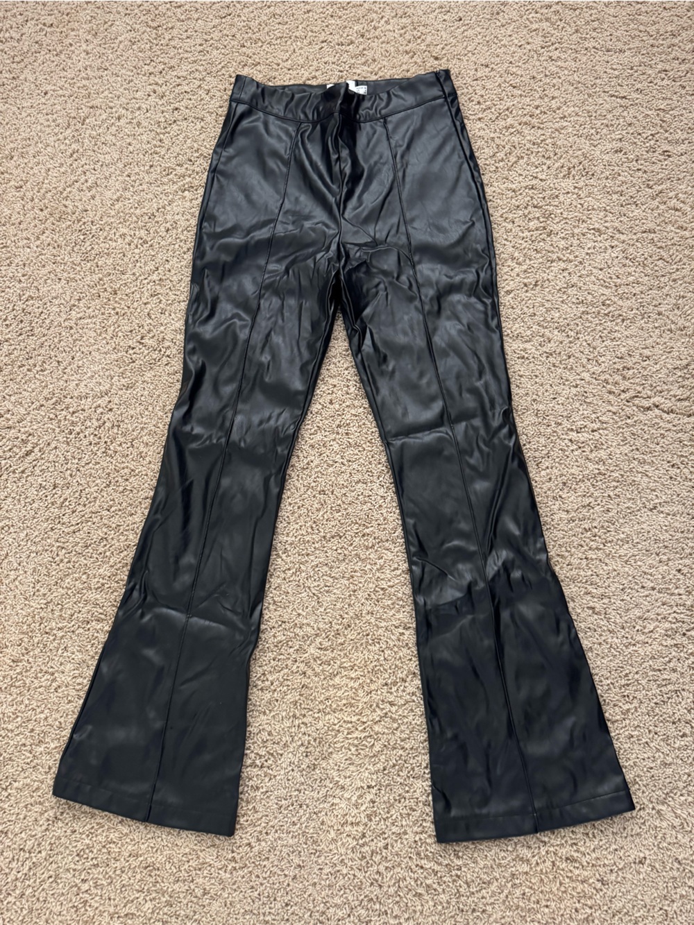 Princess Polly Black Faux Leather Pants